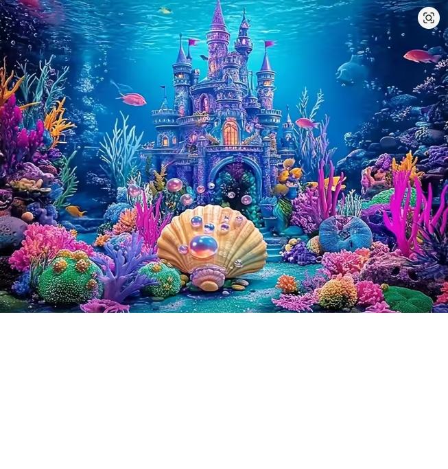 BEPAN Underwater Mermaid Background Underwater World Castle Girl Princess Birthday Party Decoration Supplies Baby Shower Arrangement