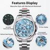 Watches for Men Stainless Steel Fashion Business Chronograph Watch Luminous Waterproof Luxury Men's Wrist Watch