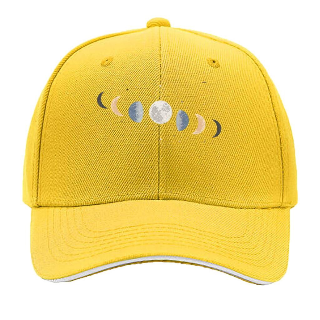 Celestial Lunar Arc Minimal Graphic Sandwich Baseball Cap Sun Cap Outdoor Workouts Hat