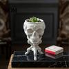 Halloween Party Dekoration Mini Gotischer Totenkopf Pflanztopf, 3D Gedruckter Gruseliger Blumentopf, Blumentopf Sukkulenten Pflanzen Behälter, Schreibtisch für Behälter