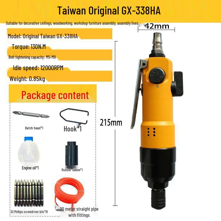 Industrial Pneumatic Screwdriver Air Tool for Woodworking & Decoration