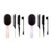 4Pcs Detangling Brush Set Edge Brush Teasing Brush Hair Styling Comb Metal Pin Ratted Tail Combs Paddle Hair Brush