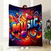 Colorful Music Note Design Print Blanket Soft and Cozy Perfect for the Living Room Bed Sofa or a Nap,gift
