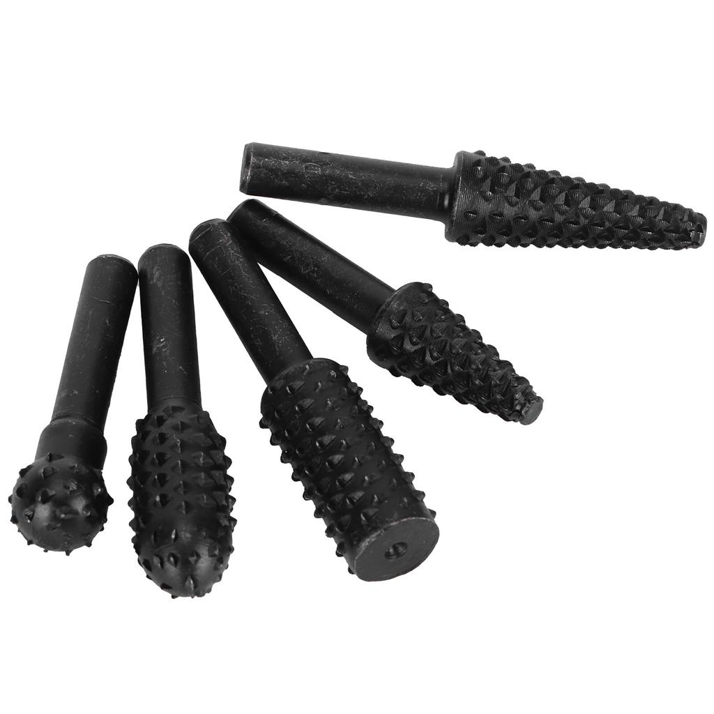 Sada 5ks Dřevořezbářský pilník Rašple Speciální tvarovaná rotační embosovaná brusná hlava