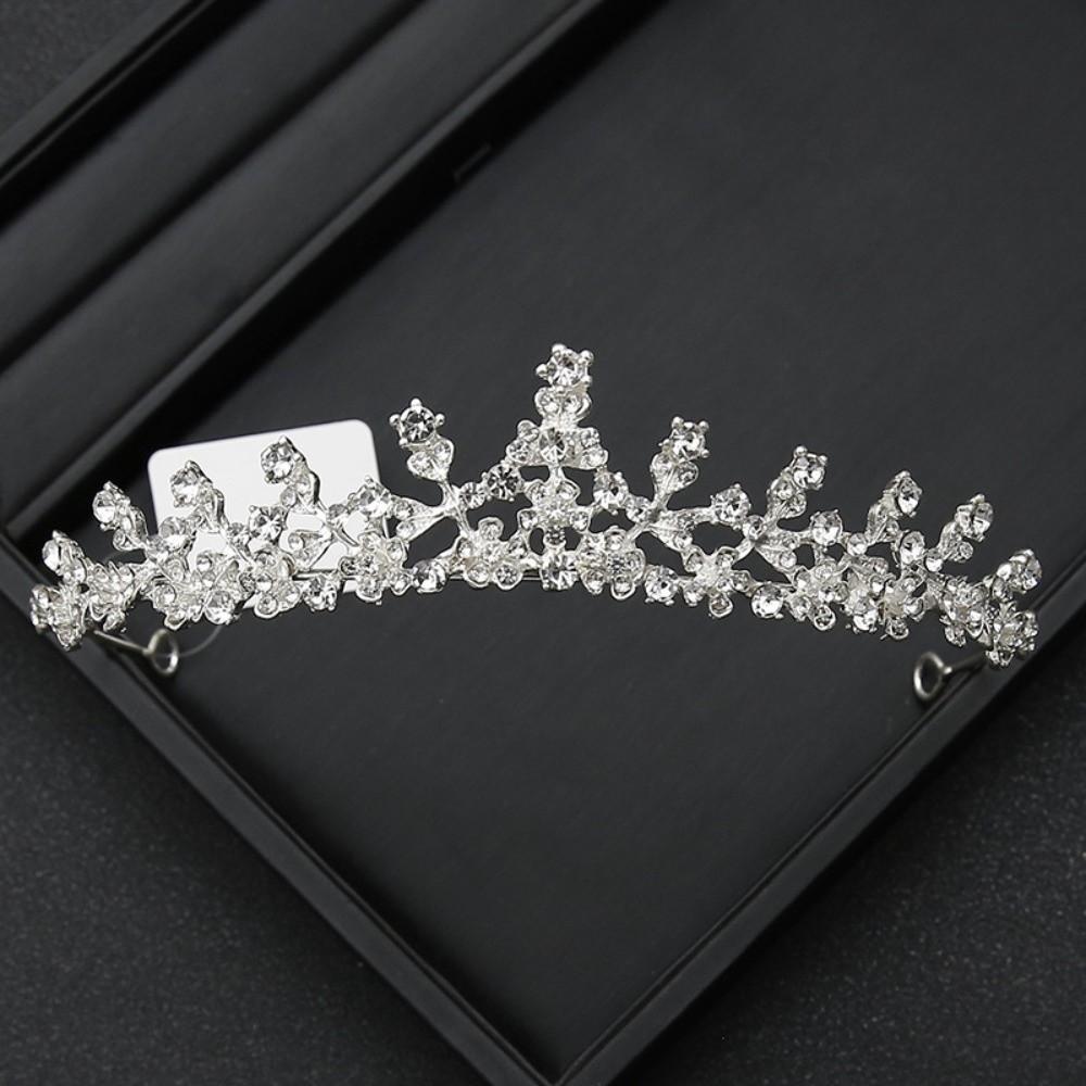 Classical Princess Cake Crown Rhinestone Wedding Party Headwear Crystal Bridal Tiara  Birthday
