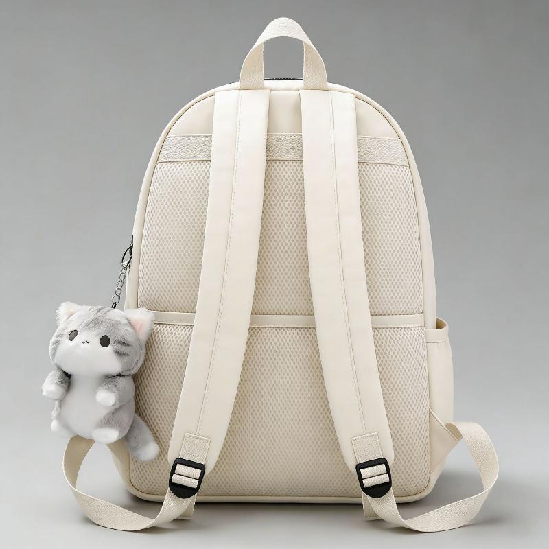 Grey Soft Fluffy Cat Plush Keychain Kawaii Cute Stuffed Pendant for Crossbody Bag Decor Thanksgiving Gifts