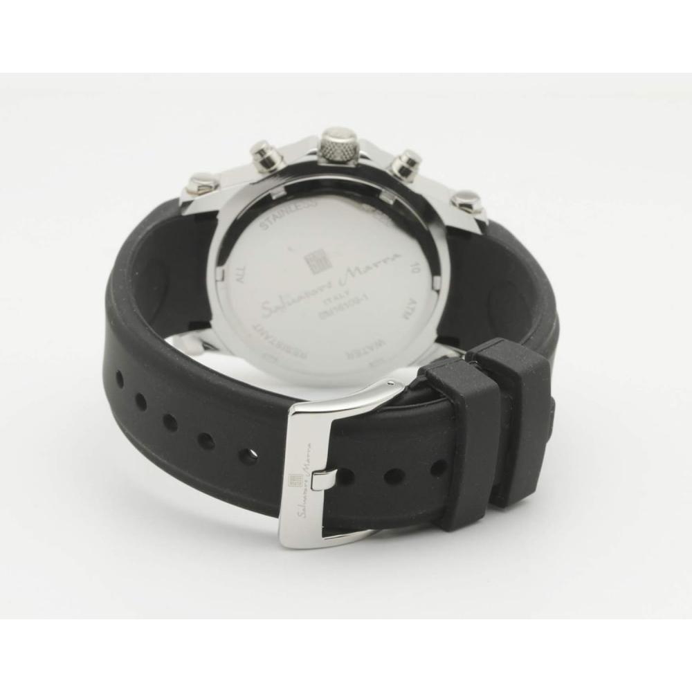 Salvatore Marra Herren Schwarz Chronograph Analog Quarz Uhr Limitiert SSbk