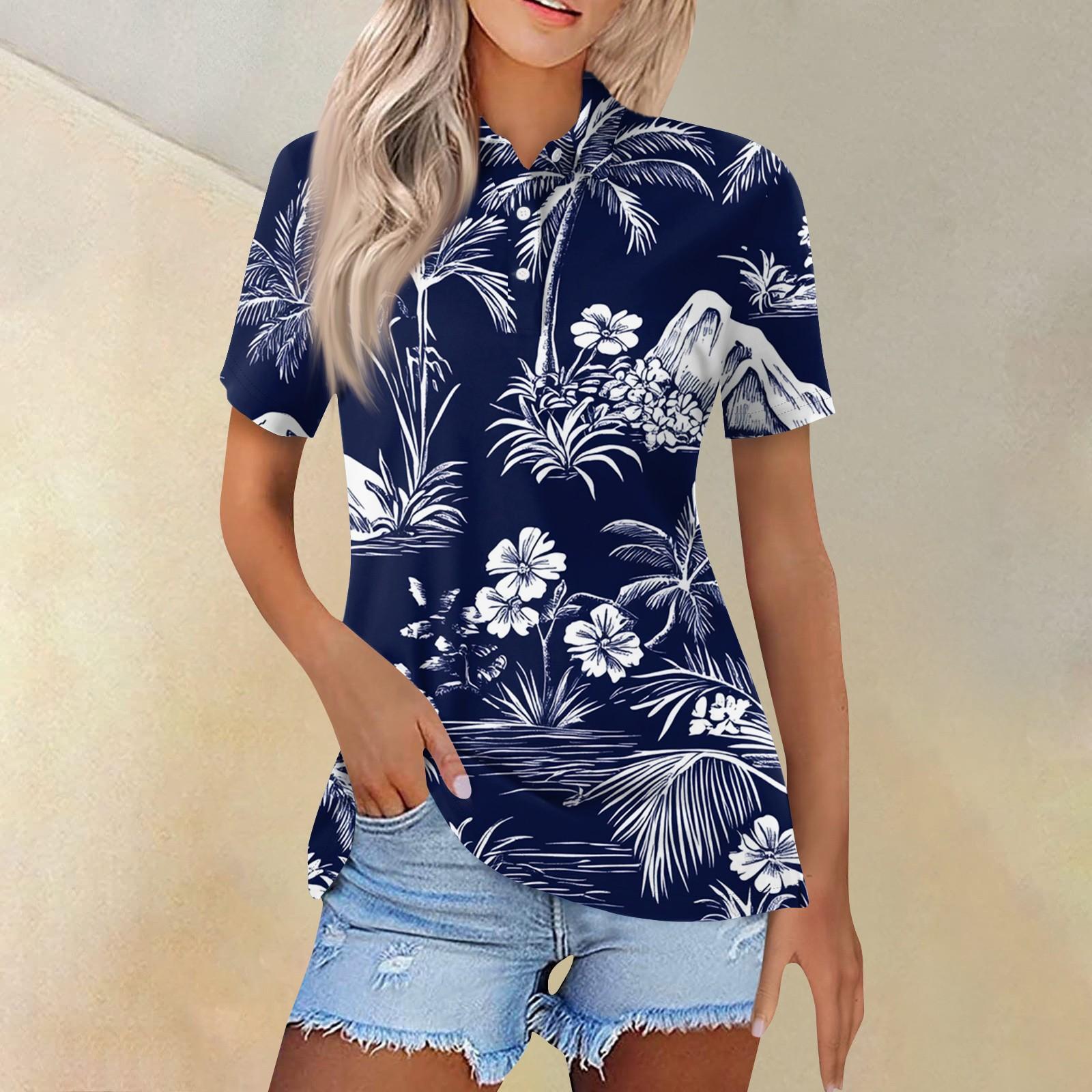 

Женская модная повседневная рубашка с отворотом и коротким рукавом с принтом, женские топы на пуговицах XXXL белый