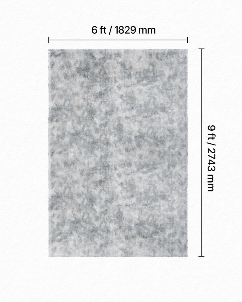 Indoor Plush Area Rugs, 1.83x2.74 M Soft Plush Carpet, FFurry Shag Area Rugs for Living Room, Bedroom, Modern Home Decor Aesthetic Long-Pile Rug,