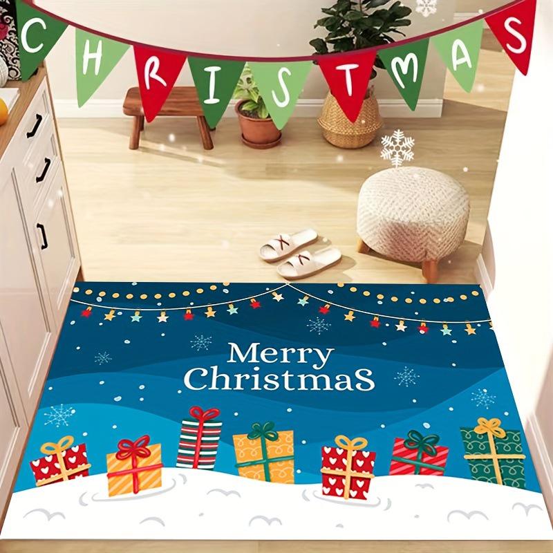 Nordic Christmas Cartoon Luxury Absorbent Holiday Doormat
