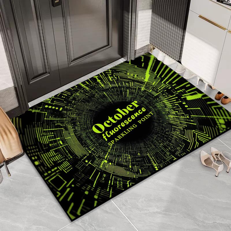 

Entrance Door Cool Silk Floor Mat Home Door Door Dirt Mat Outdoor Dirt Resistant Dust Can Be Tailored Carpet 40 * 60CM silk ring