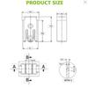 14pcs 15A, 20A, 25A, 30A, 40A, 50A, 60A, 32V Mini Slotted Automotive Box Fuse Kits