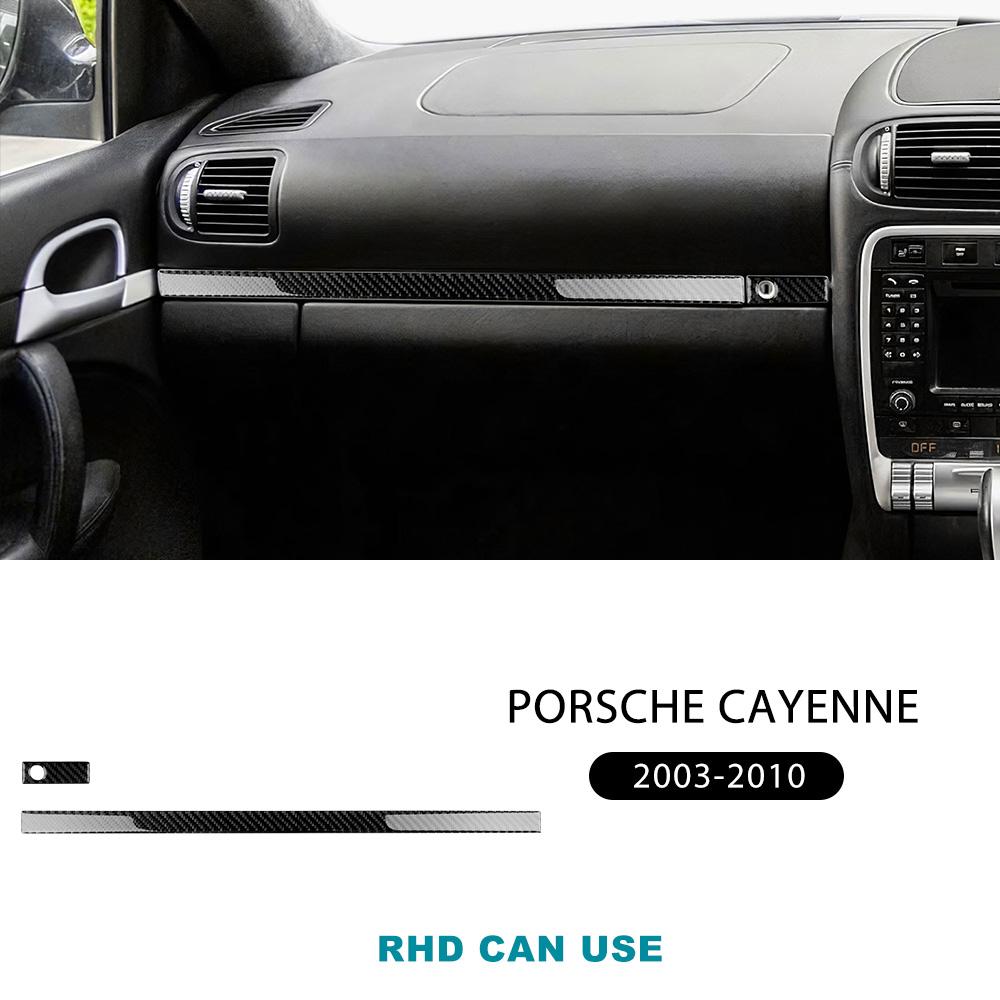 Real Soft Carbon Fiber Sticker For Porsche Cayenne 2003 2004 2005 2006 2007 2008 2009 2010 Glove Box Decor Interior Accessories.