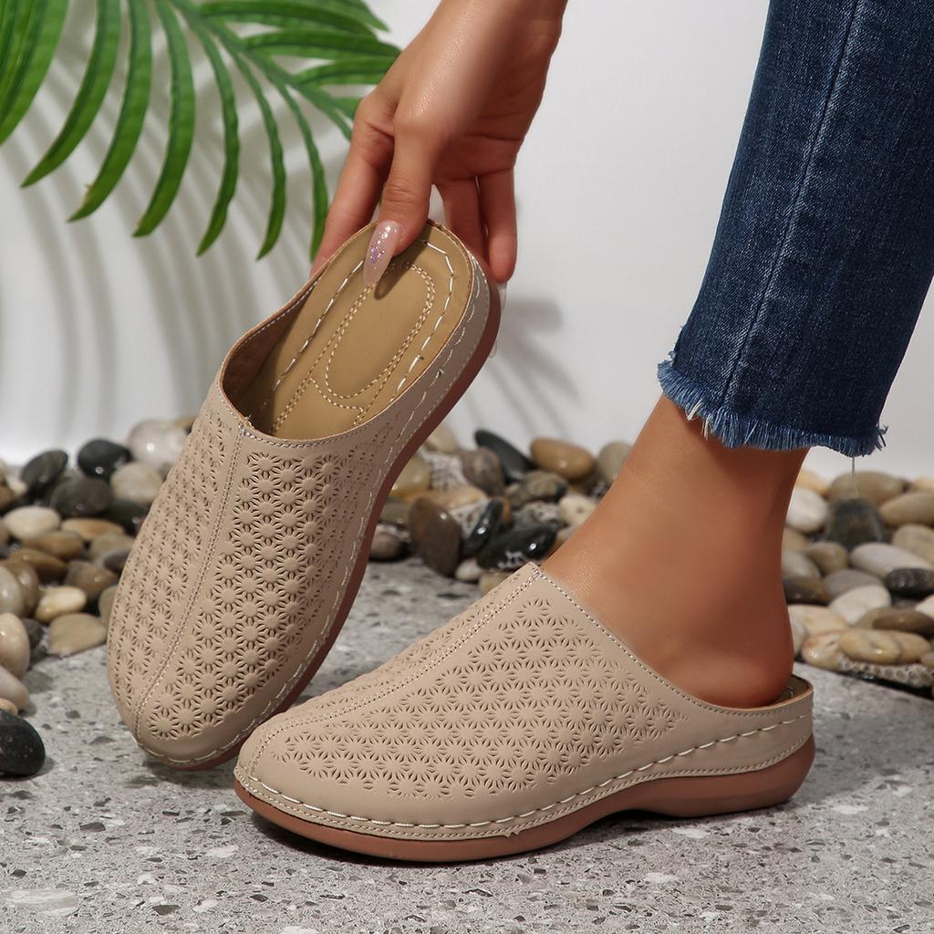 Pantofole Leggere a Copricapo a Suola Spessa Monocolore, Pantofole da Donna a Zeppa con Fondo Piatto