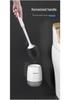 Wall-Mounted Toilet Brush with Long Handle & Soft Bristles for Bathroom Cleaning