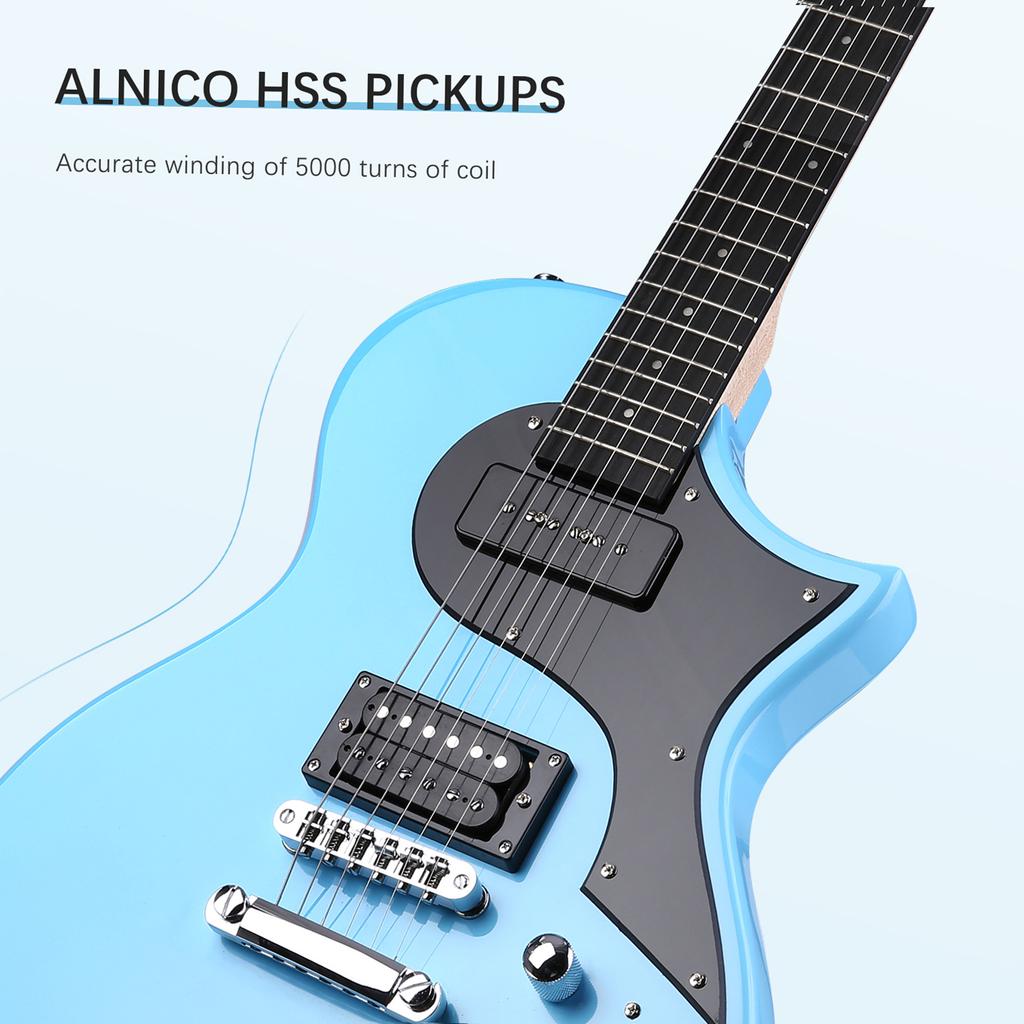 E-Gitarre Professionell Massivholzgitarre Saiteninstrument Pappelkorpus Hartahornhals Lorbeerholz