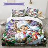 Set cu cuvertură și fețe de pernă cu model de desene animate Decorare casă Cadou de ziua de naștere (1 * husă de pilotă + 2 * fețe de pernă, fără miez)