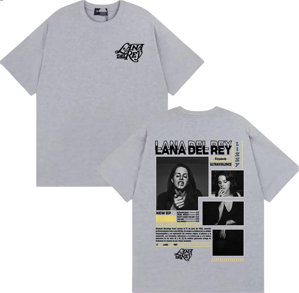 Lana Del Rey Ultraviolence Tour Album 2026 Merch Maglietta Estate Uomo Donna Cotone Lusso Retro Moda Maglietta Street Y2K