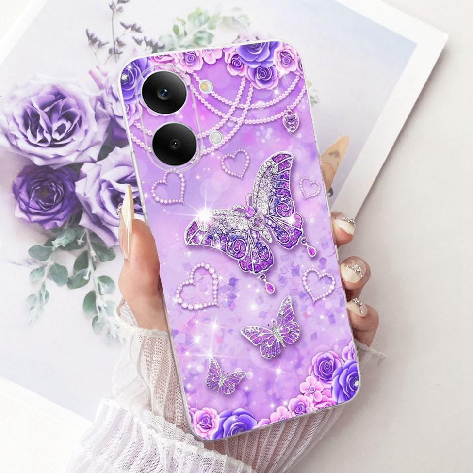 Case For Xiaomi Poco X8 Pro Max Cover Transparent Fashion Butterfly Cute Cat Cool Painted Soft Phone Casing 2602BPC18G