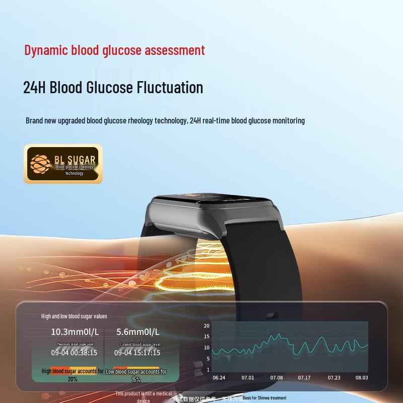 BoBi Smart Health Tracker Watch with Non-Invasive Glucose & BP Monitoring (CN version)