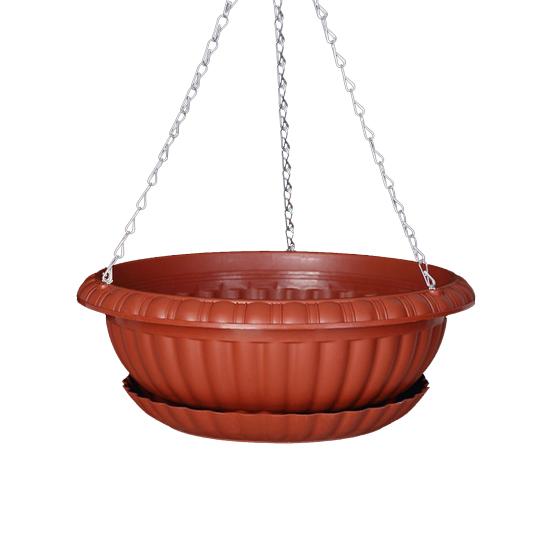 Breathable Hanging Flower Pot Triangular Design Plastic Smooth Surface Plant Pot Patio Decor