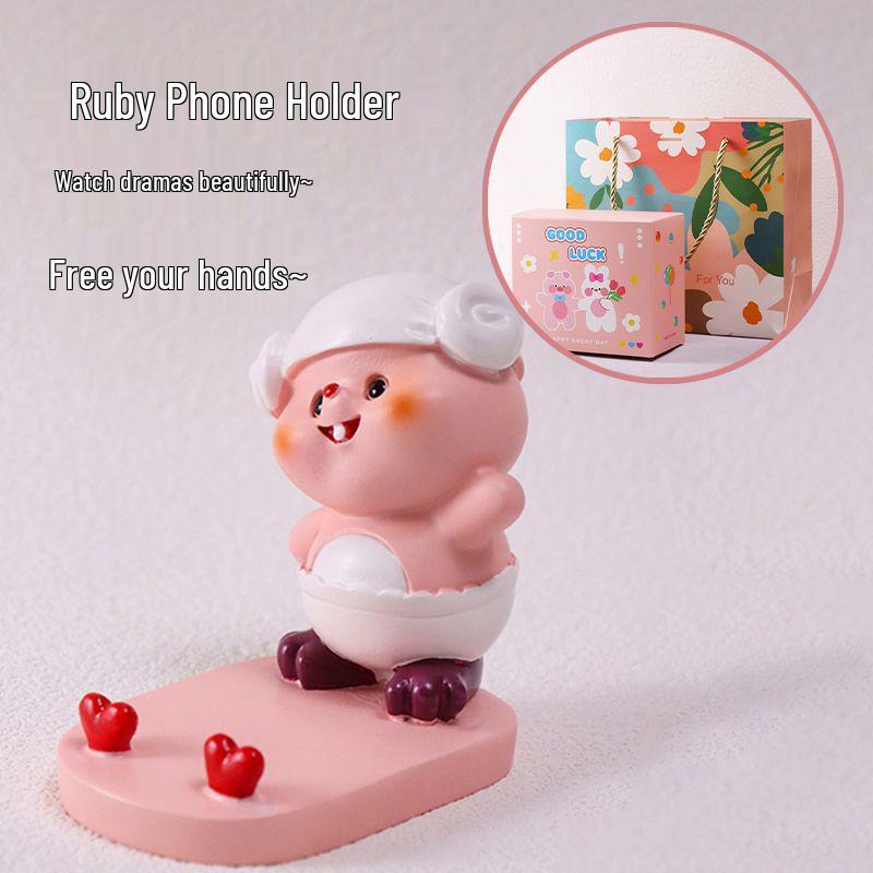 Cartoon Niedlicher Handy- & Tablet-Ständer: Kreatives Desktop-Ornament & Binge-Watching-Geschenk