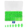 900pcs Luminous Fishing Beads Oval Plastic Glow Fishing Beads Fishing Line Beads Fishing Tackle Accessories