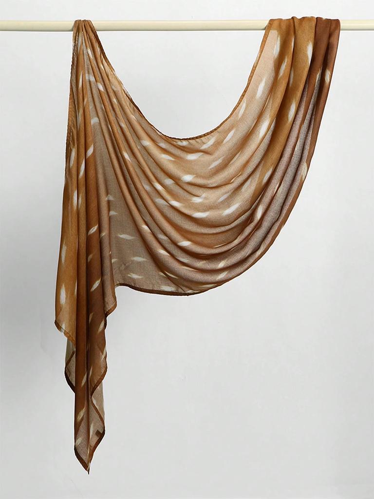 Watercolour Floral Printed Modal Breathable Soft Cotton Rayon Muslim Hijab Viscose Woven Islamic Turban Modal Women Shawls Scarf