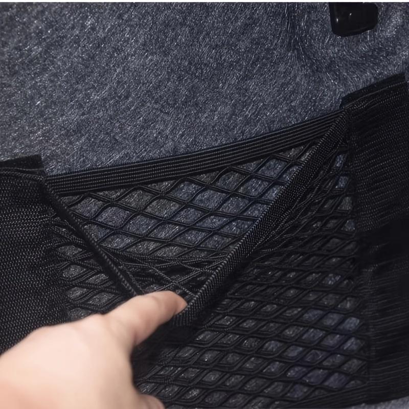 Car Trunk Storage Bag SUV Rear Seat Backrest Multi-functional Storage Net Bag Car Interior Supplies Fire Extinguisher Fixing Net