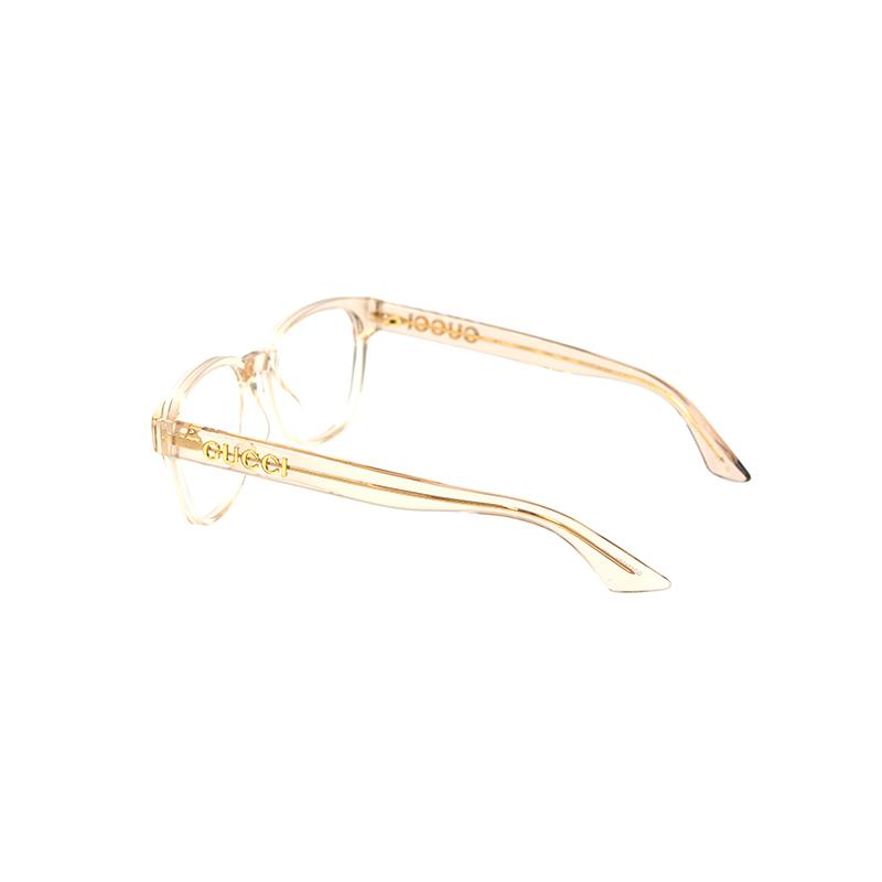 Gucci Optical Glasses [Available Prescriptions] Letter Logo 002 (transparent Pink Frame/transparent Lens) 52 Dust Bag + Glasses Case (random Color)