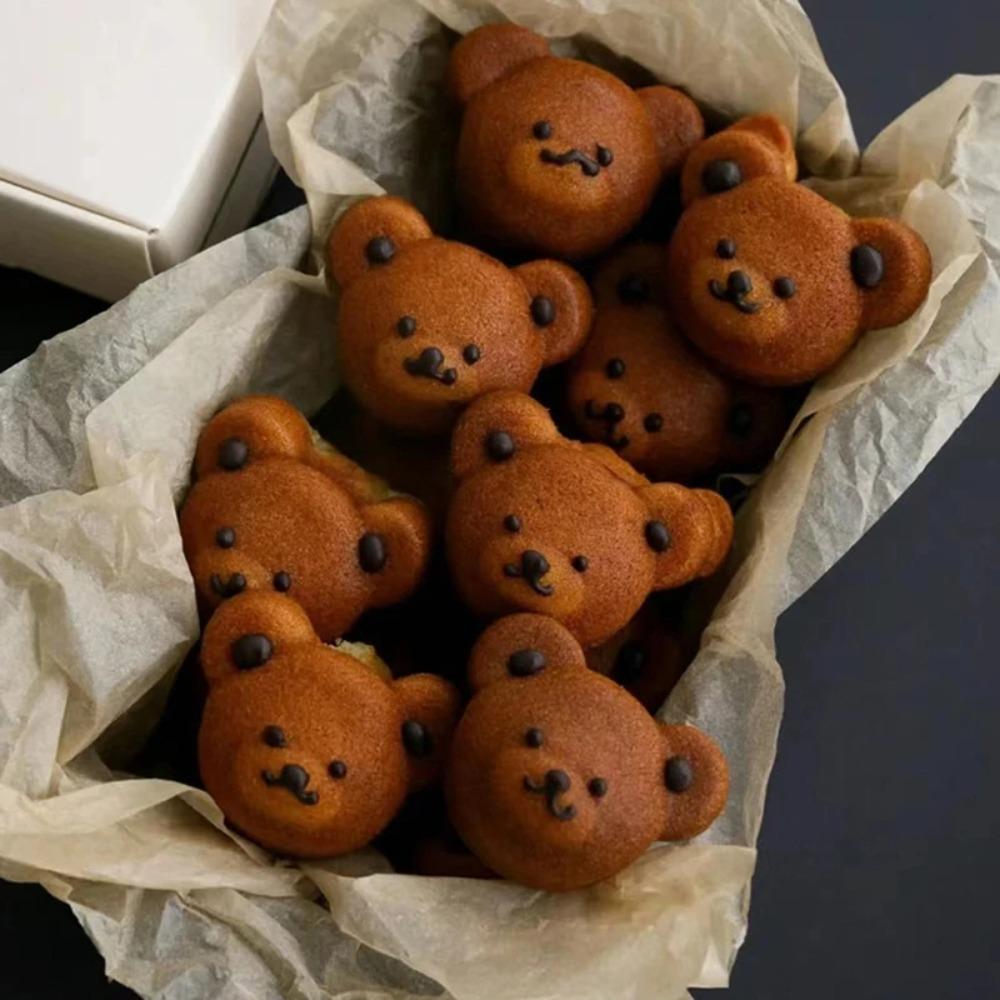 Carbon Steel Muffin Cakes Mold Non-stick Bread Mold Bear Madeleine Cake Baking Pan  Pudding