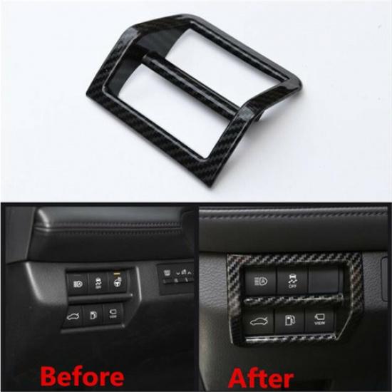 Carbon Fiber Headlight Switch Button Cover Trim For Toyota Avalon 2019 2020 2021