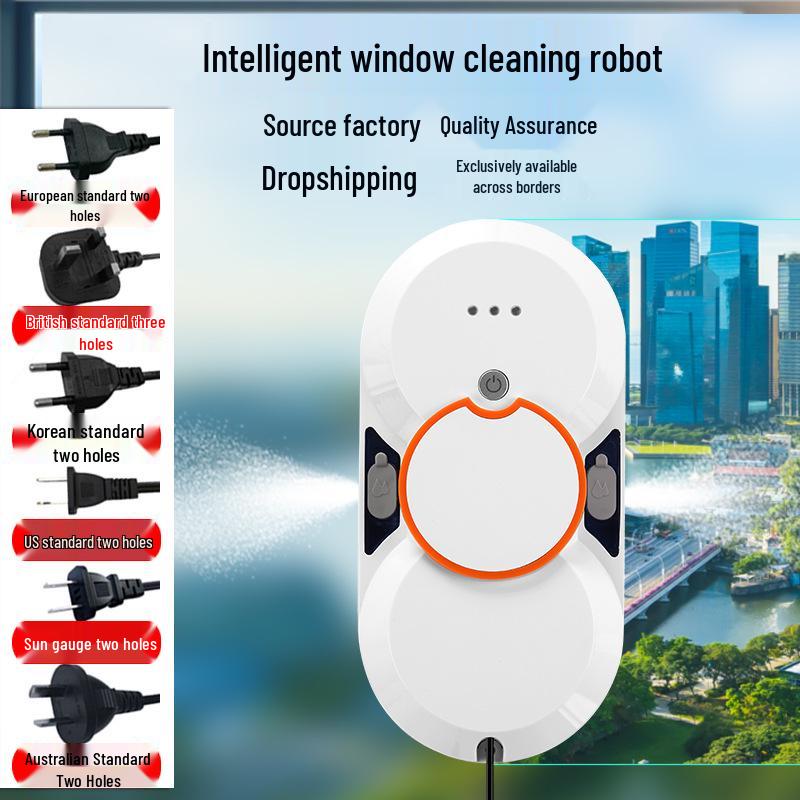 Smart Dual-Spray Automatic Window Cleaning Robot for Home