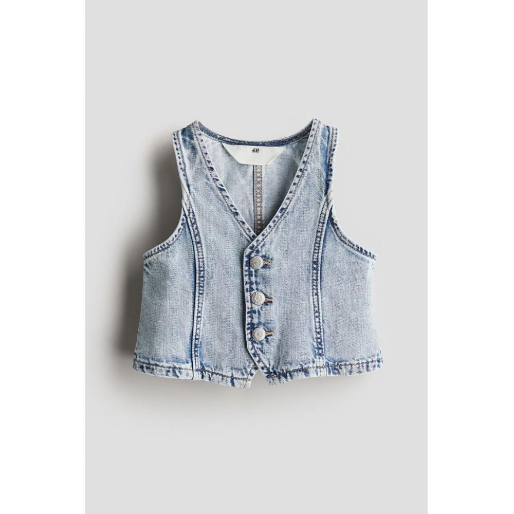 

Джинсовый жилет HM светло-джинсовый синий
