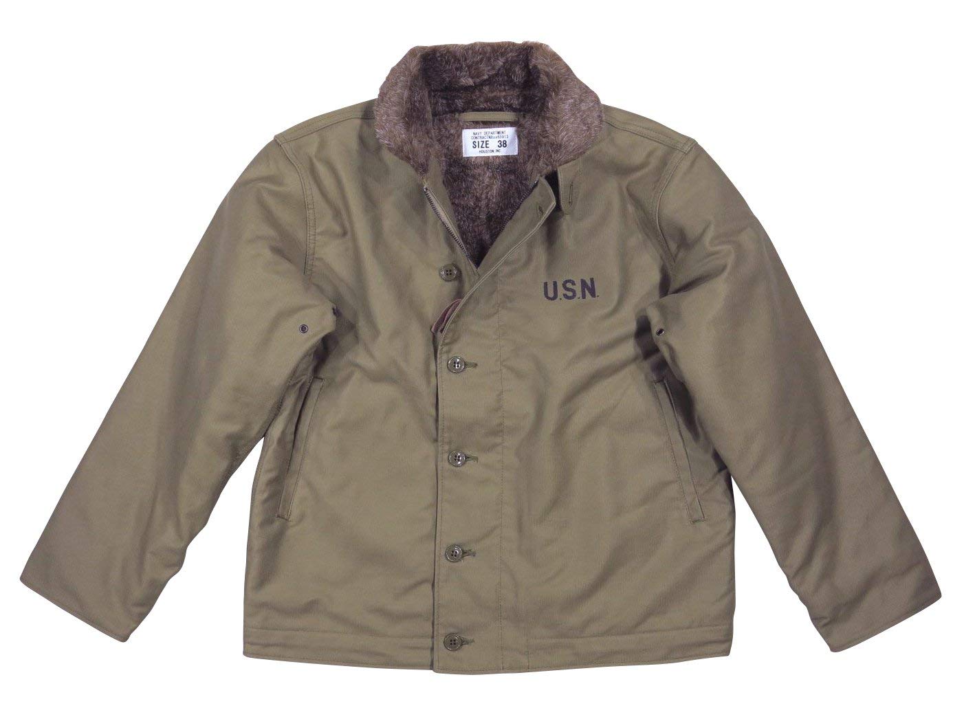 

Сделано в Японии Куртка-палуба USN на подкладке из боа [Houston] N-1 L(40) Теннесси(Загар)