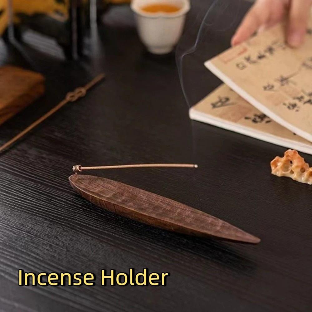 Wooden Incense Burners Retro Carved Incense Holder Creative Burner Ash Catcher  Office Desktop