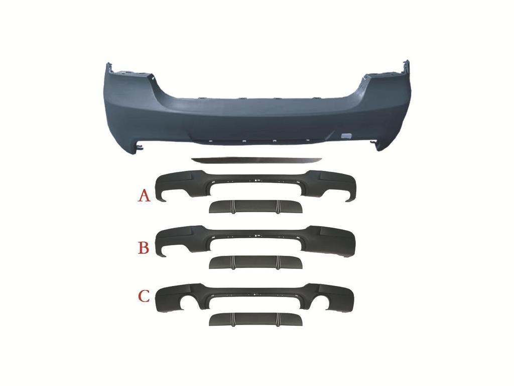 BMW 3 Series E90 2005-2012 MT Sport Front/Rear Bumpers, Grille, Side Skirts, Fog Lights