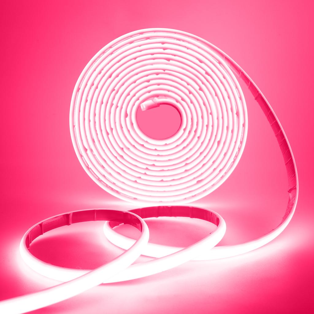 IP68 Solar Powered COB LED Neon Strip Light 24V 320LEDs/m High Density Flexible Ribbon Remote Control 1-10m Outdoor Garden Lamp