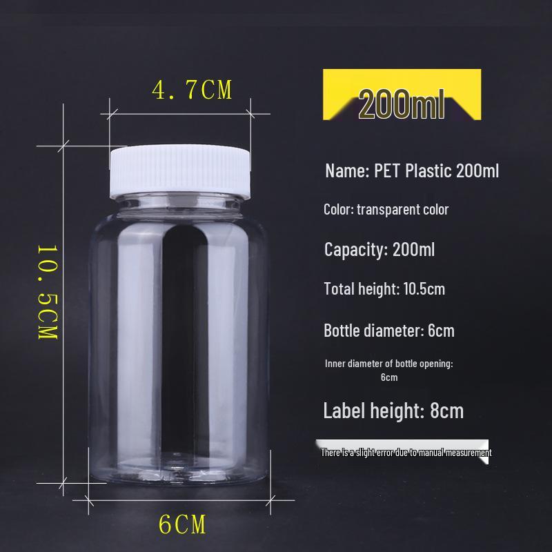 Clear Plastic Wide-Mouth Bottle for Liquid/Solid/Powder Storage, Bead Organizer, Medicine Container, 30ml.