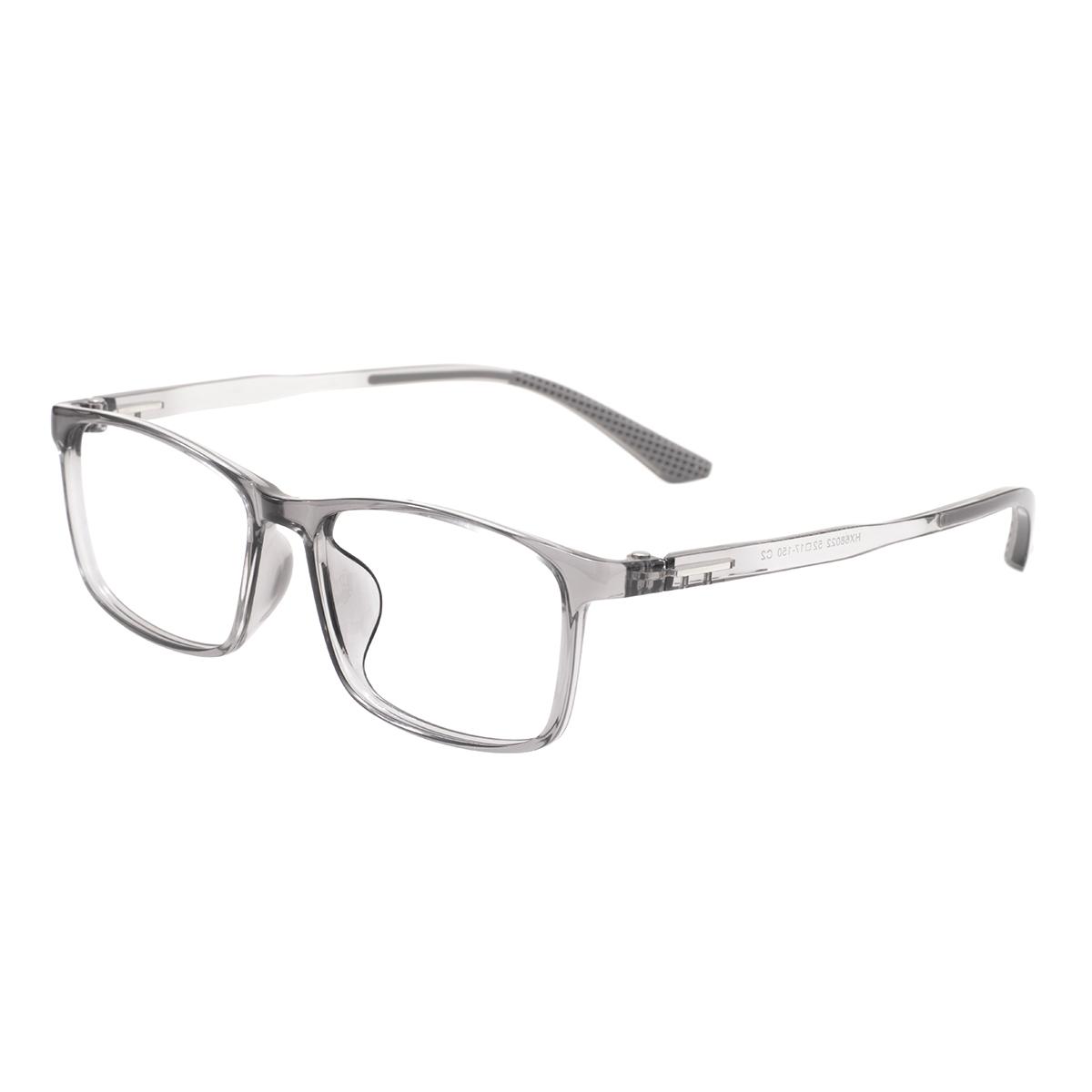 

Men Square Glasses Frame Classic Rectangle Lightweight TR90 Anti Blue Light Eyeglasses Computer Eyewear for Prescription Lenses серый