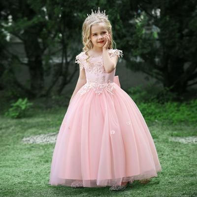 Abito da principessa in tulle soffice da bambina transfrontaliero per matrimonio e spettacolo
