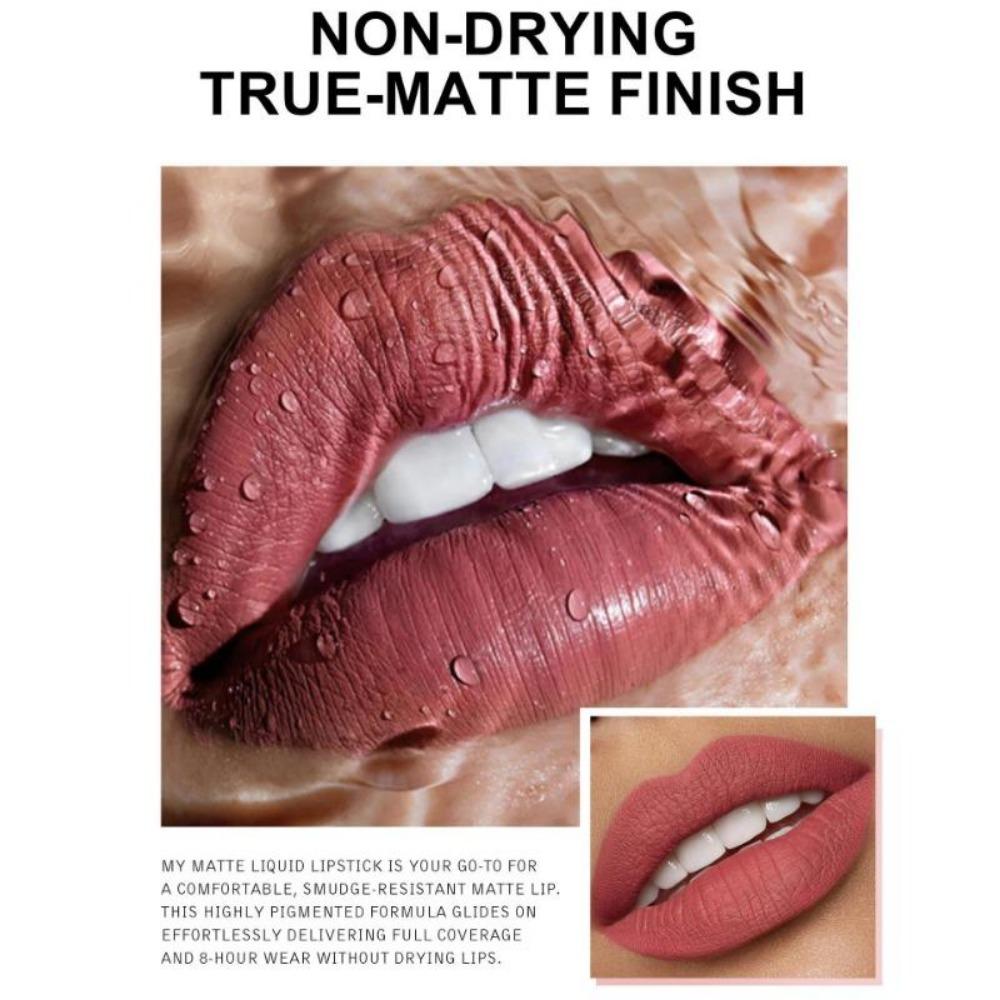 Velvet Matte Lipstick, Waterproof Non-stick Lip Gloss, Exquisite Lip Glaze, Luxurious Lip Makeup