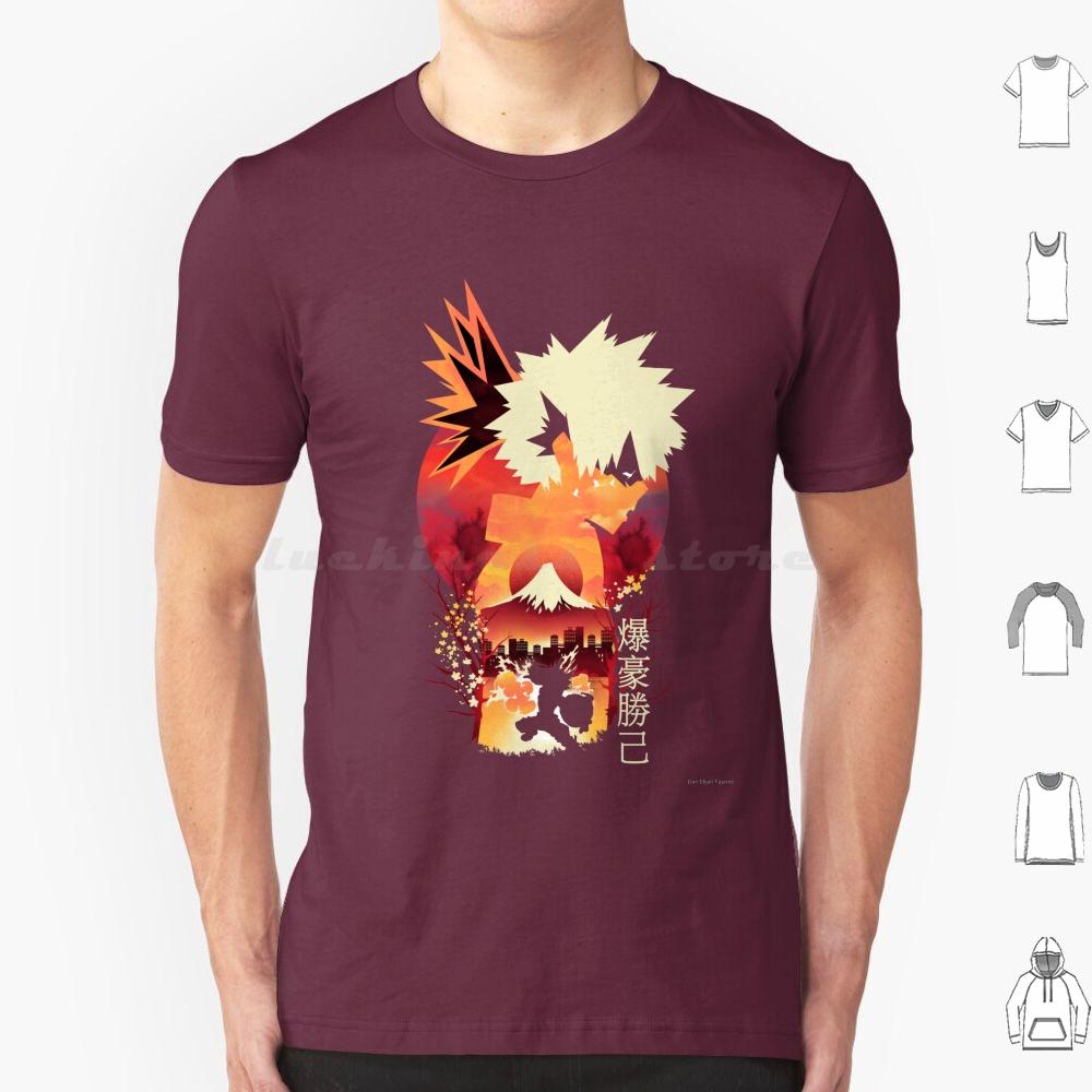 Bakugou Sunset T Shirt Big Size 100 Cotton Anime Manga Artistic Sunset Kawaii Japan Japanese Inspiration Home Hero Titan Tv