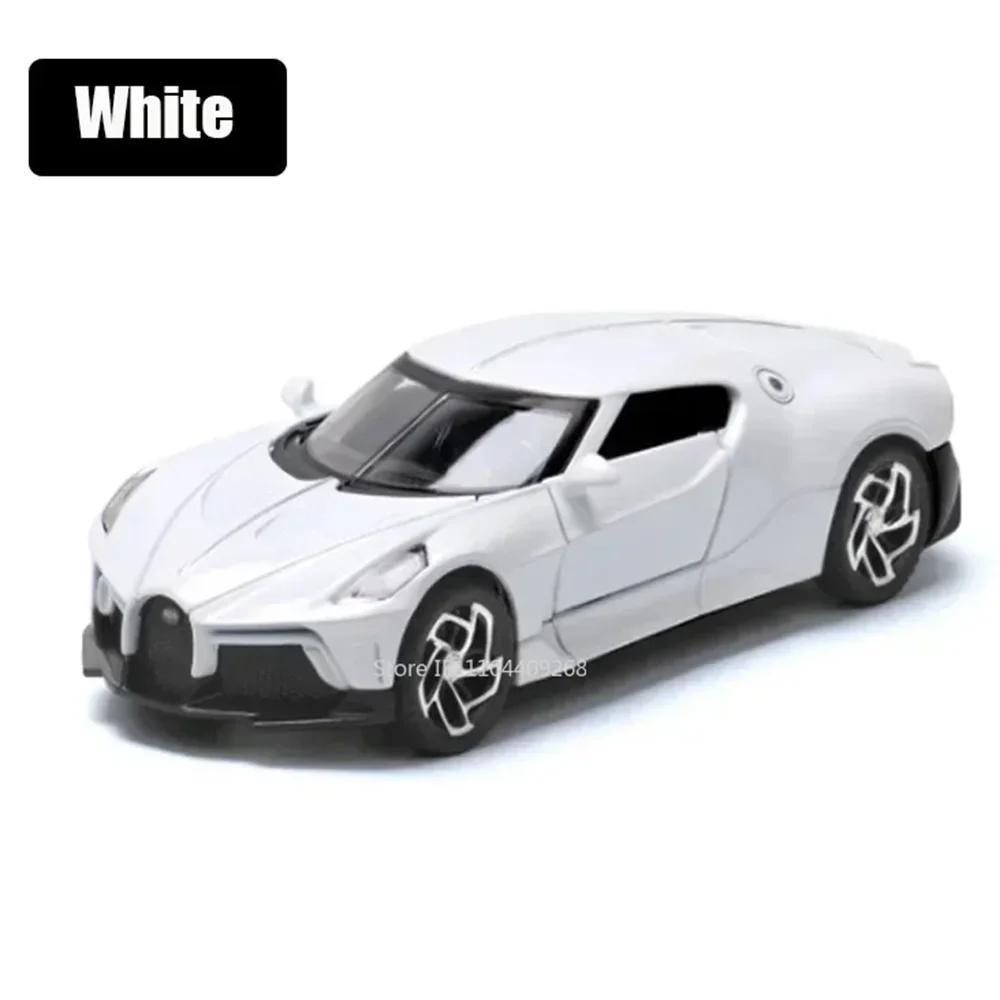 1:32 Skala La Voiture Noire Bolide Spielzeugmodellauto Metall Druckguss Rückzieher Musik Licht Miniaturmodelle Sammlung Geschenke Jungen