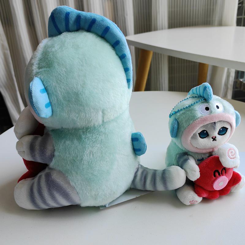 Shark Cat Fried Shrimp Plush Keychain