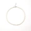 European & American Fashion Glass Pearl Necklace - Simple, Versatile, High-End Clavicle Chain for Women.