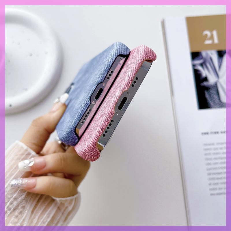 Luxusní matný kožený látkový obal pro iPhone 16 15 14 Plus 13 12 Mini 11 Pro X XR XS Max Soft Shockproof Jeans Retro Thin Cover