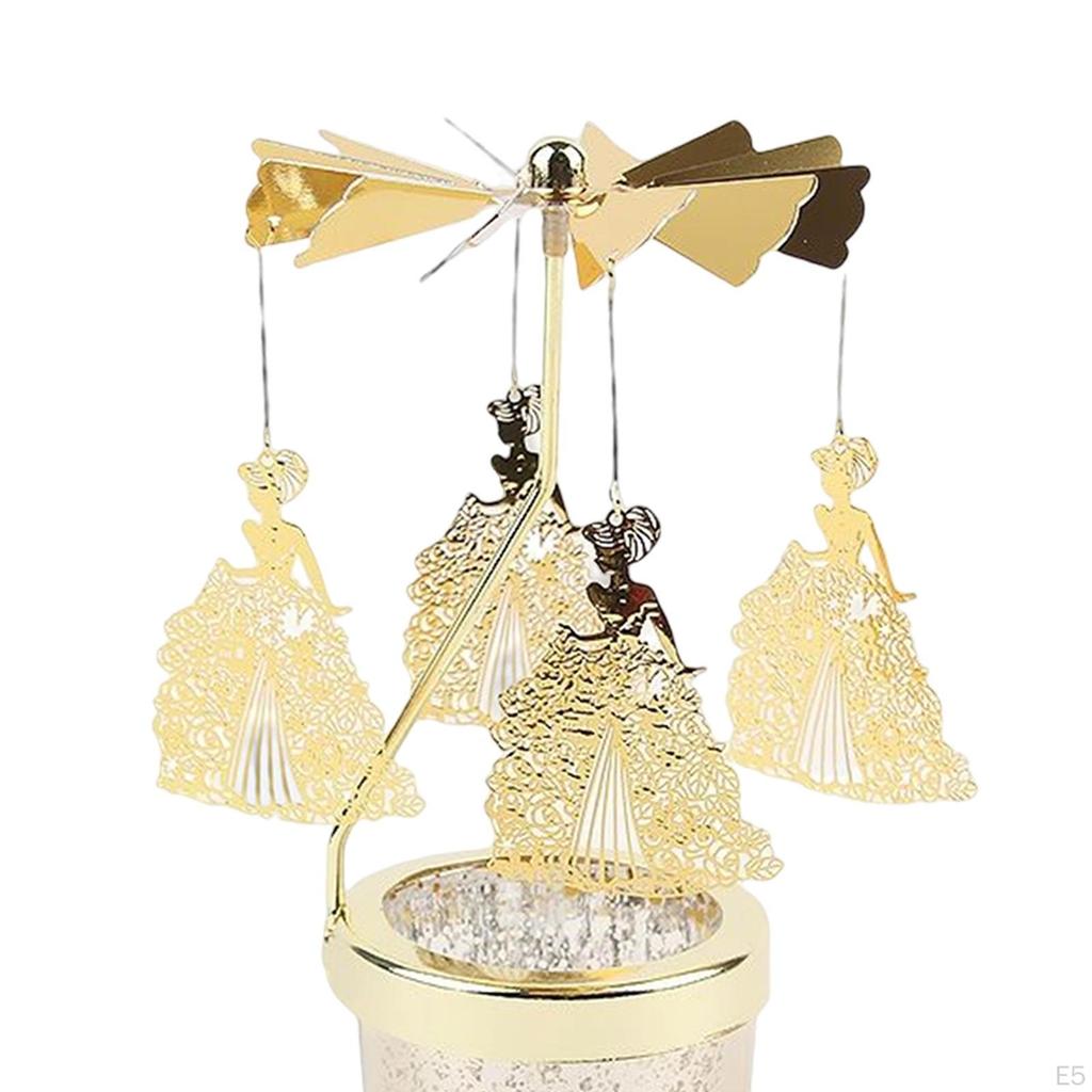 Candle Holder Tea Light Rotating Candlestick Stand for Christmas Dinning Room Centerpieces