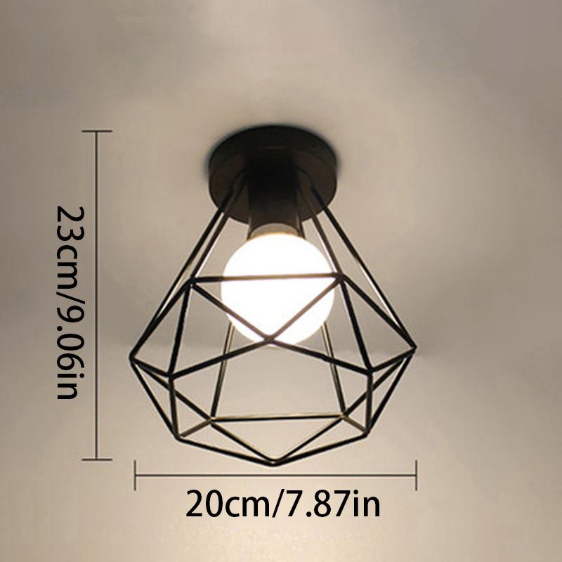 Kodu koridori geomeetriline rauast laelambi kate must laevalgusti lambikuppel hubane dekoor