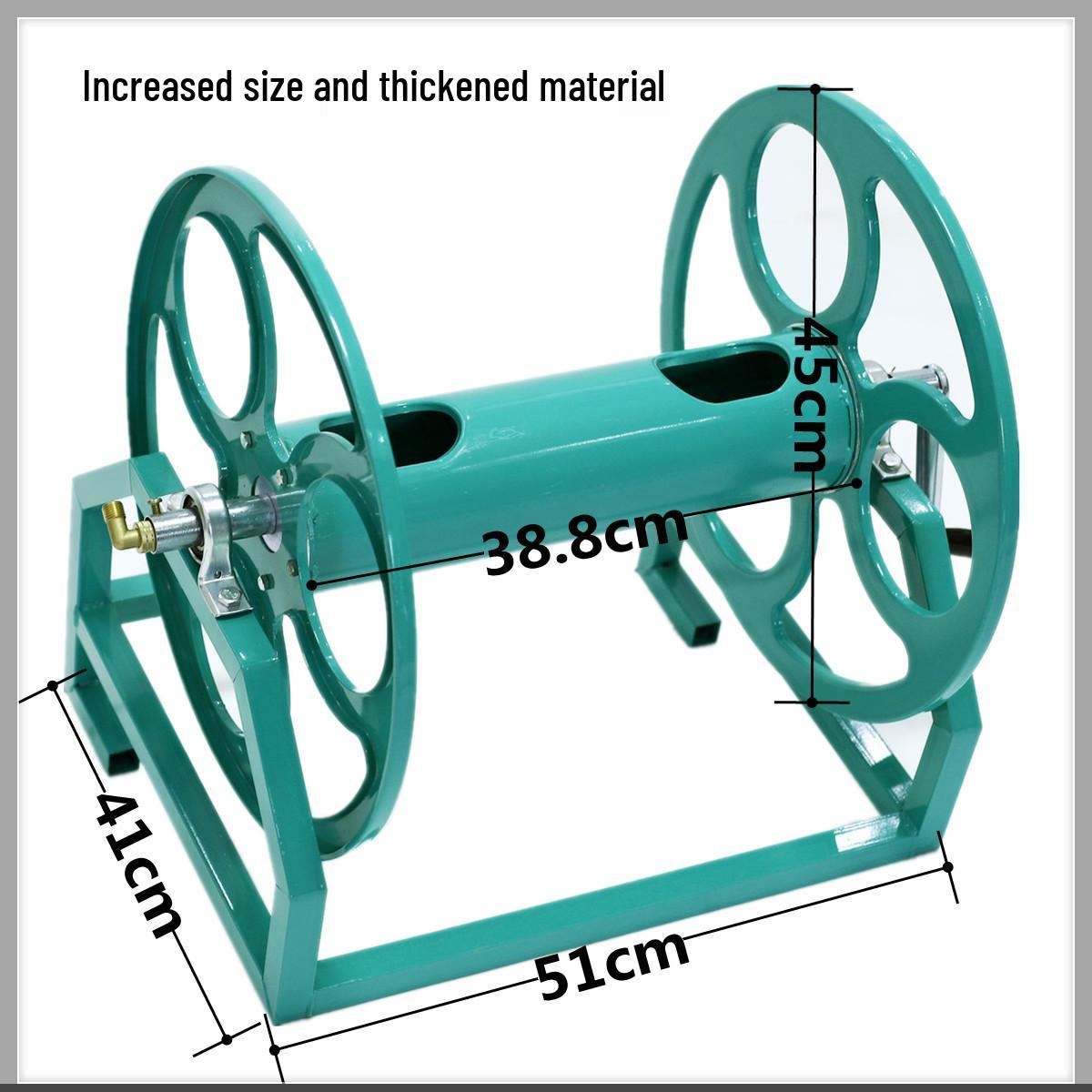 High-Pressure Gasoline Sprayer Hose Reel with Hand-Crank Storage Winding Rack